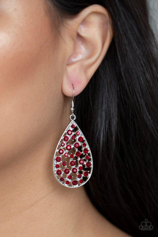 Paparazzi Accessories-Call Me Ms. Universe - Red Earrings