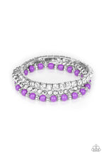 Paparazzi Accessories-Fashion Forte - Purple Stretch Bracelets