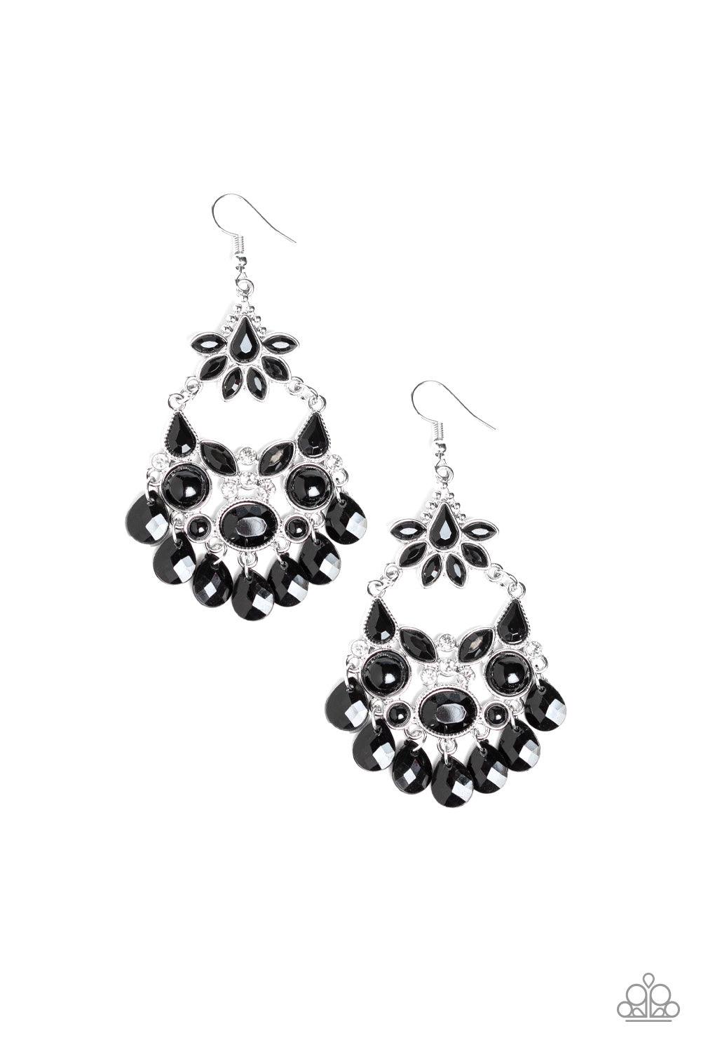 Paparazzi Accessories-Garden Dream - Black Earrings