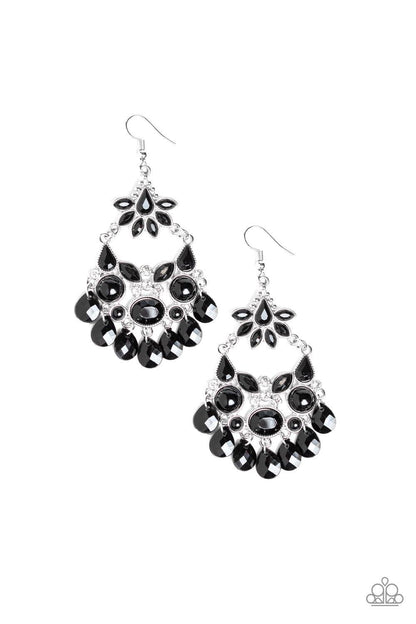 Paparazzi Accessories-Garden Dream - Black Earrings