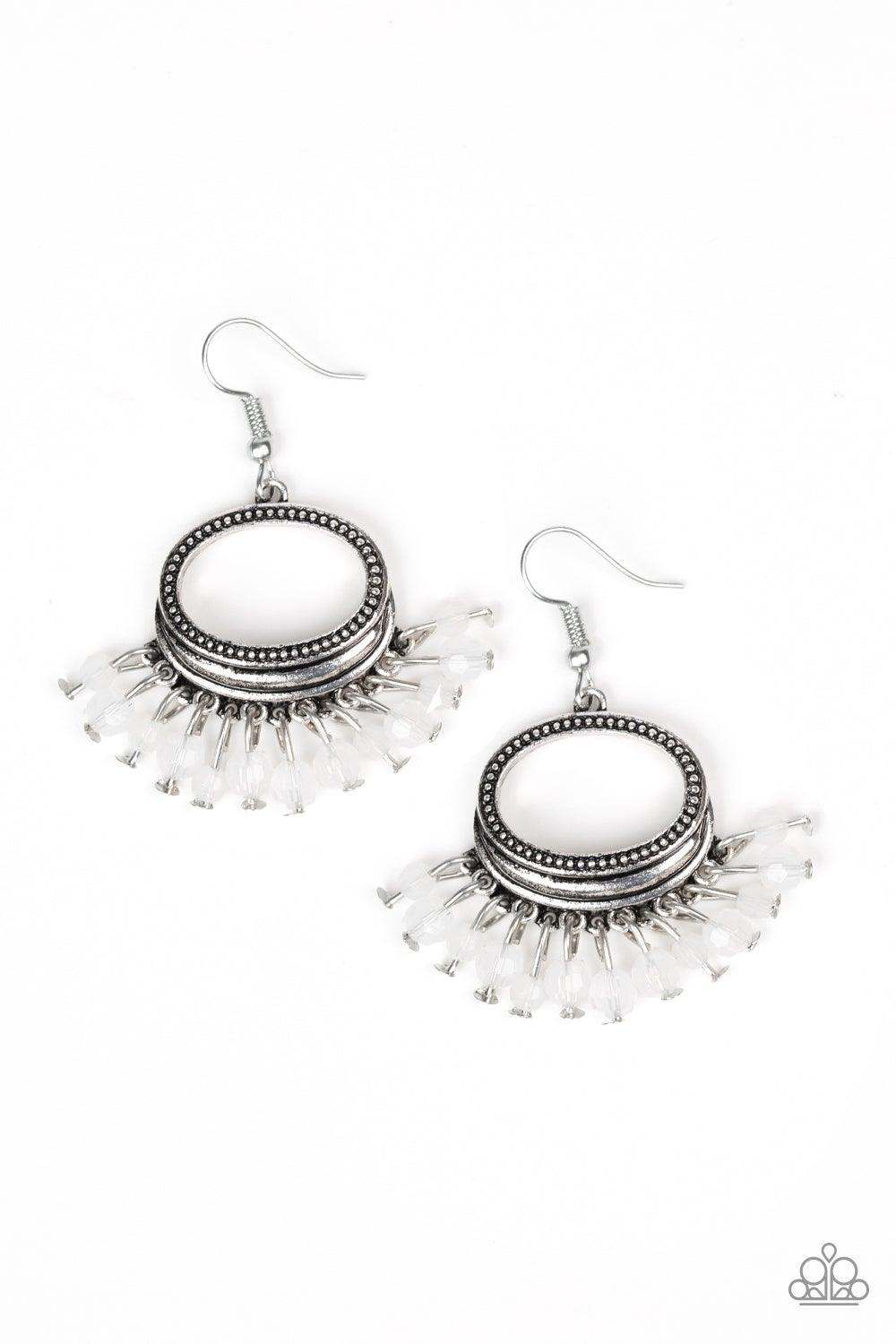  Happy Days White Earrings - Jewelry by Bretta