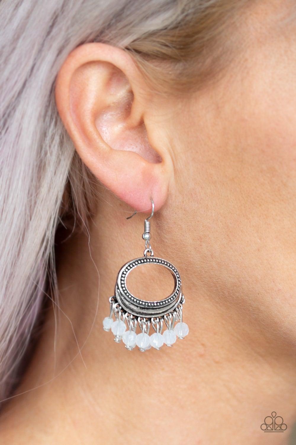  Happy Days White Earrings - Jewelry by Bretta