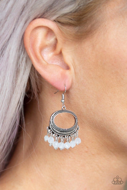  Happy Days White Earrings - Jewelry by Bretta