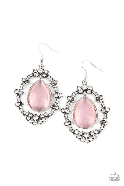 Paparazzi Accessories- Icy Eden - Pink Earrings