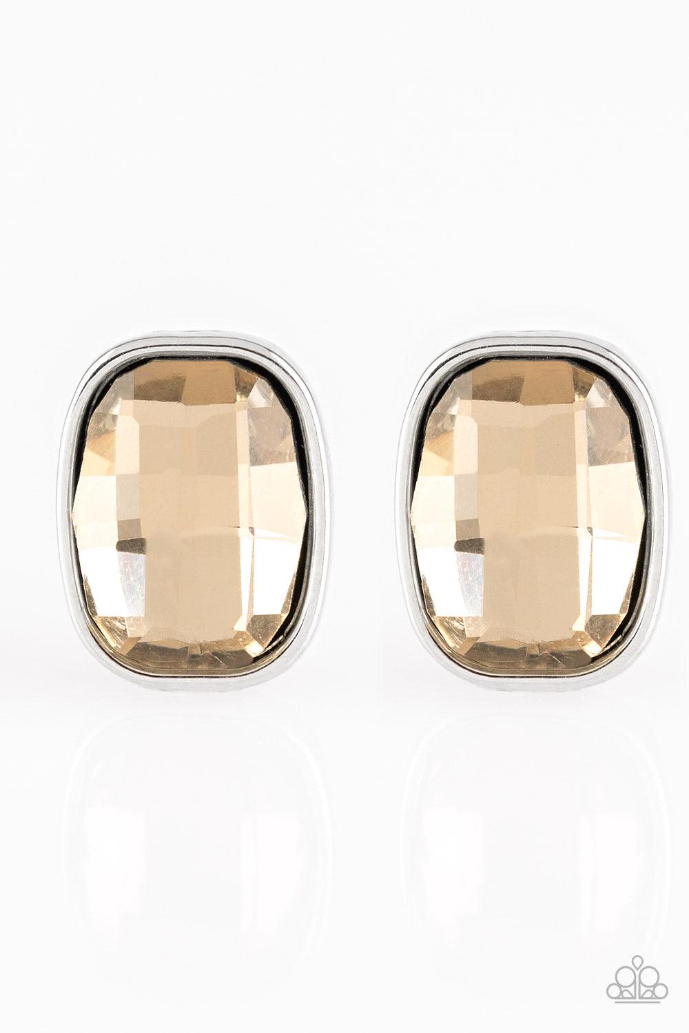 Paparazzi Accessories  Incredibly Iconic - Brown Earrings - jewelrybybretta
