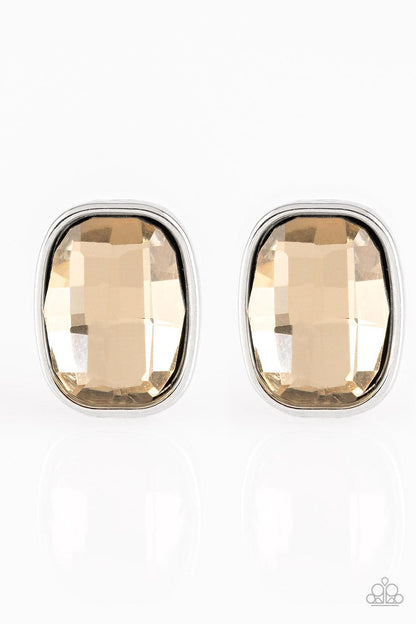 Paparazzi Accessories  Incredibly Iconic - Brown Earrings - jewelrybybretta