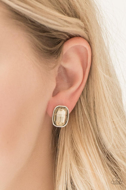 Paparazzi Accessories  Incredibly Iconic - Brown Earrings - jewelrybybretta