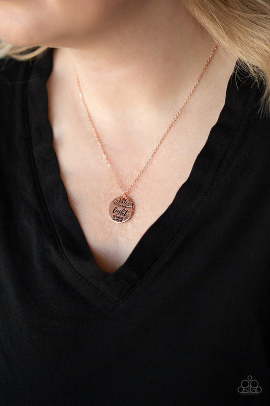 Paparazzi Accessories-Let Your Light So Shine - Copper Necklace