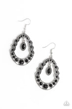 Paparazzi Accessories-Malibu Mardi Gras - Black Earrings