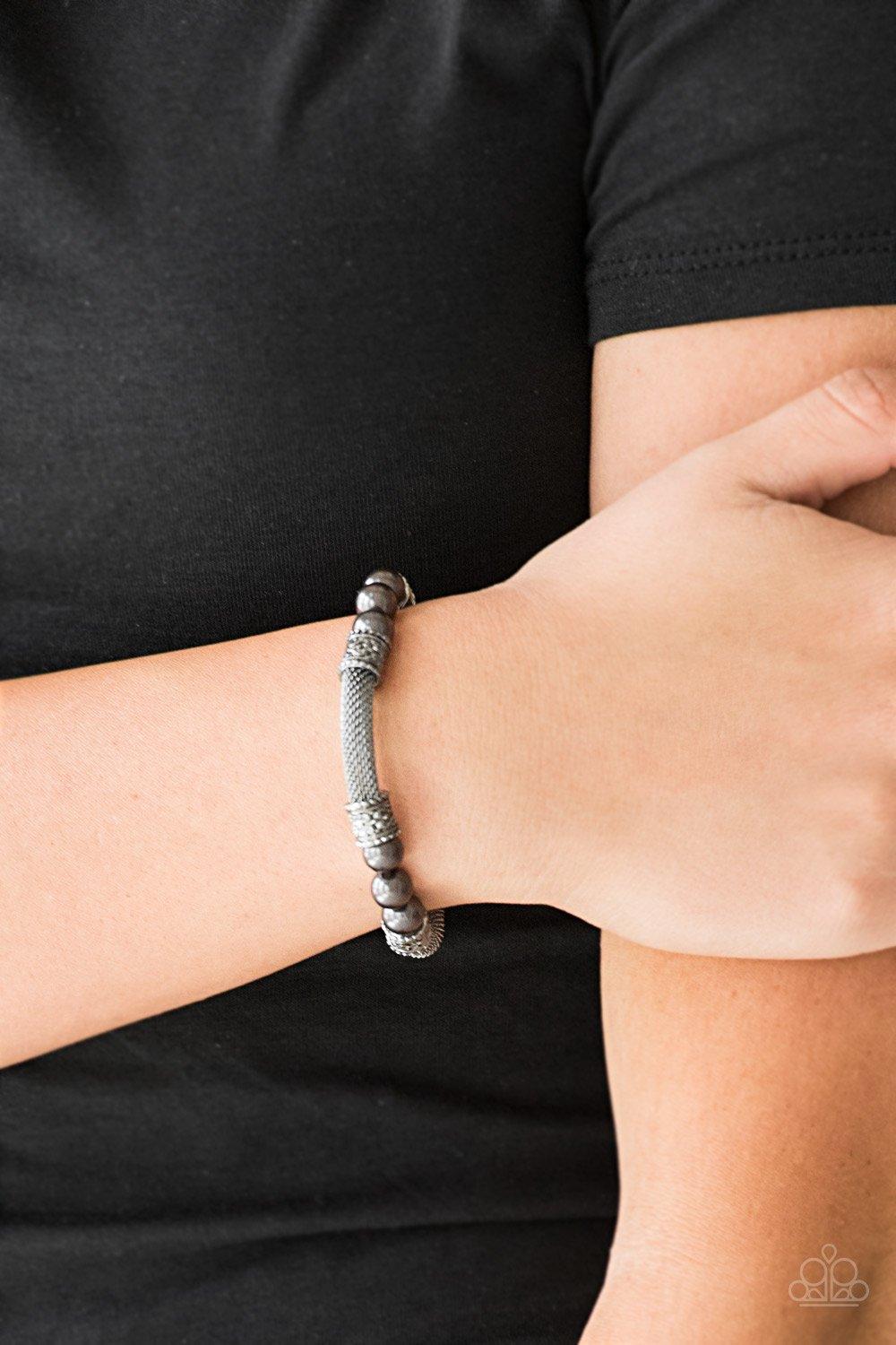 Paparazzi Accessories-Talk Some SENSEI - Black Bracelet