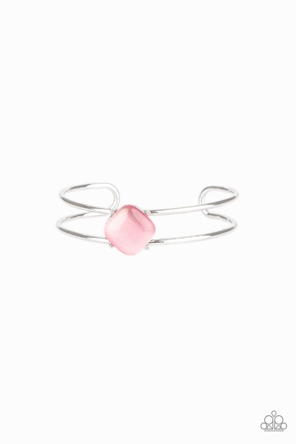 Paparazzi Accessories-Turn Up The Glow - Pink Cuff Bracelet - jewelrybybretta