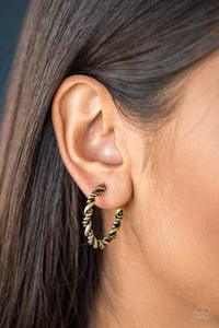 Plainly Panama Brass Earrings - Jewelry by Bretta