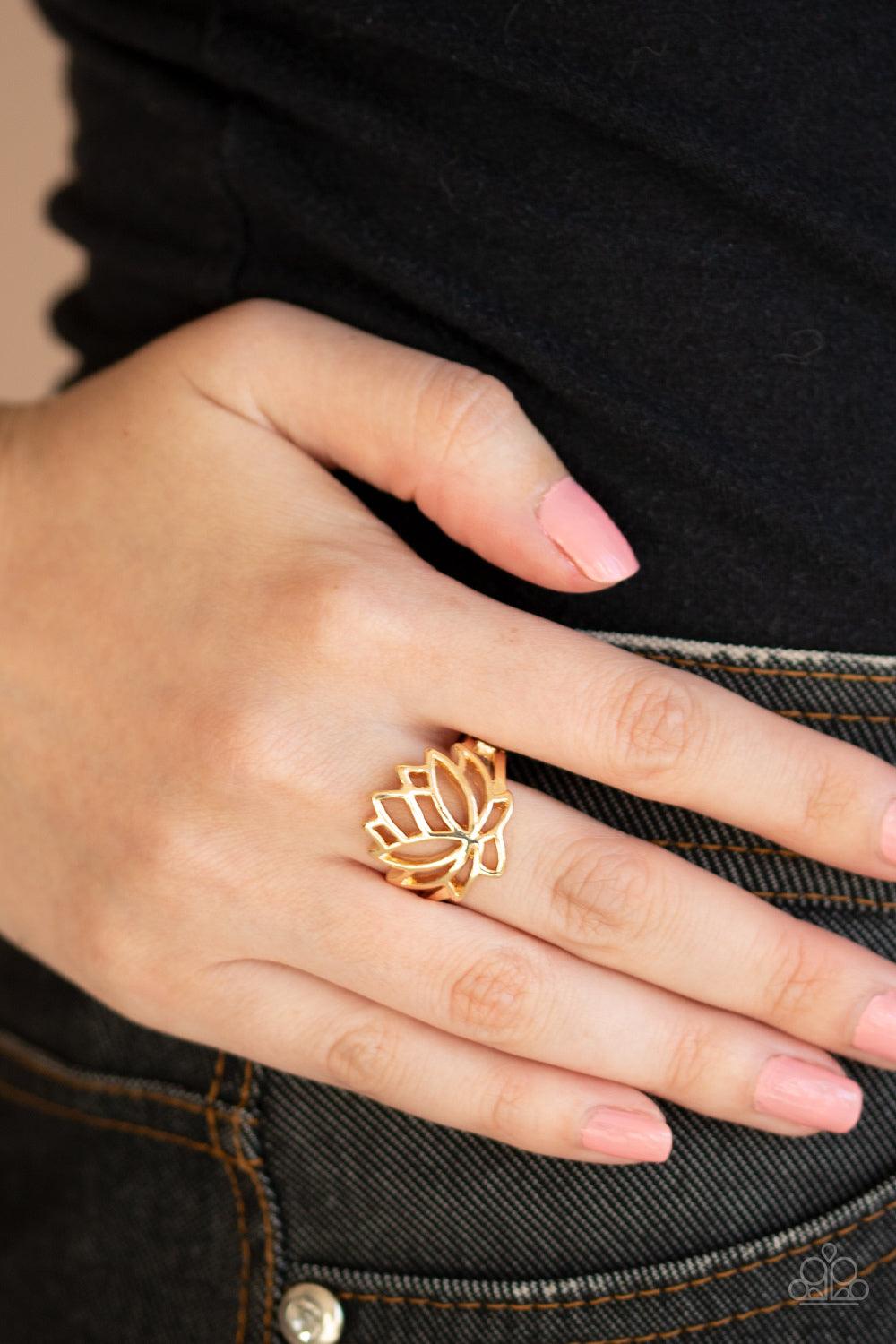 Paparazzi Accessories-Lotus Lover - Gold Ring