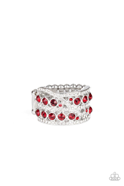 Paparazzi Accessories-Elegant Effervescence - Red Ring