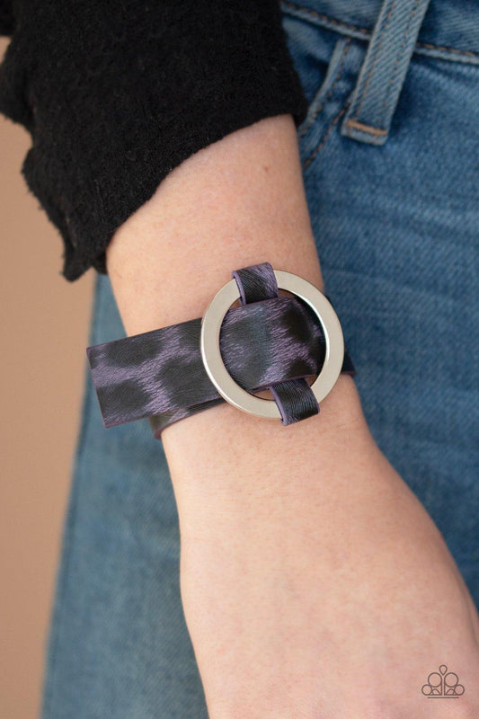 Paparazzi Accessories-Jungle Cat Couture - Purple Bracelet