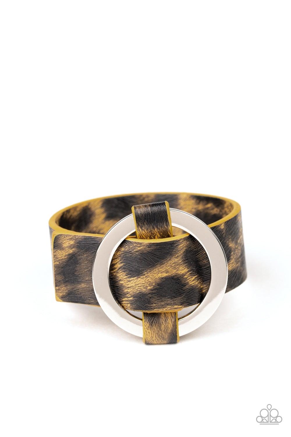 Paparazzi Accessories-Jungle Cat Couture - Yellow Bracelet