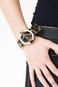 Paparazzi Accessories-Jungle Cat Couture - Yellow Bracelet