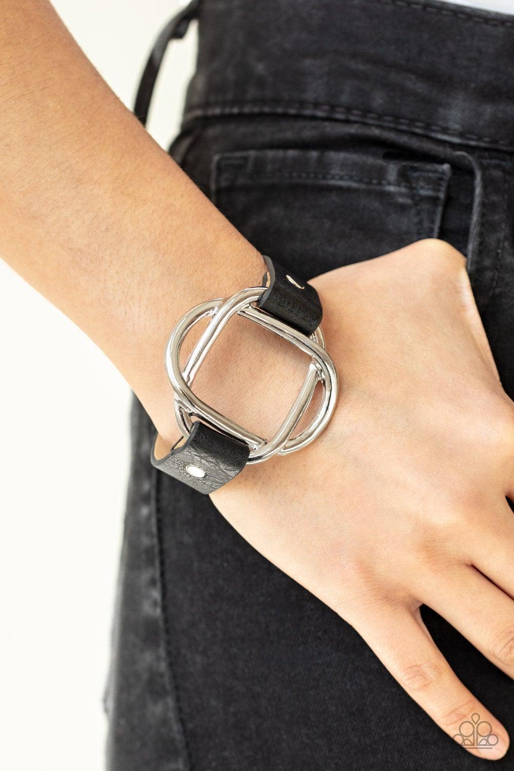 Paparazzi Accessories-Nautically Knotted - Black Bracelet