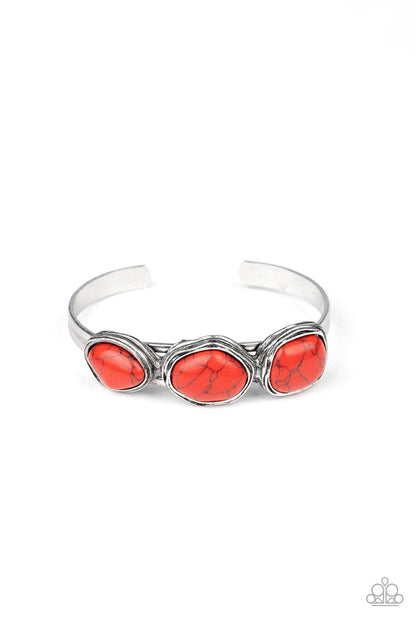 Paparazzi Accessories-Stone Shop - Red Bracelet