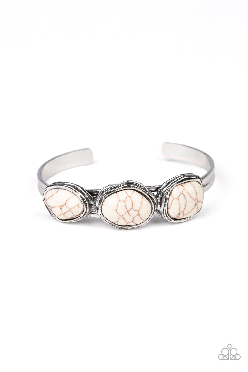 Paparazzi Accessories-Stone Shop - White Bracelet