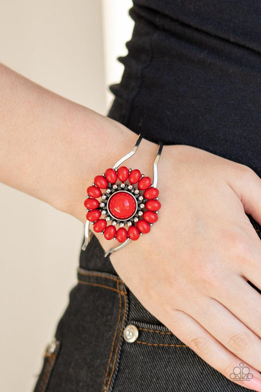 Paparazzi Accessories-Posy Pop - Red Bracelet