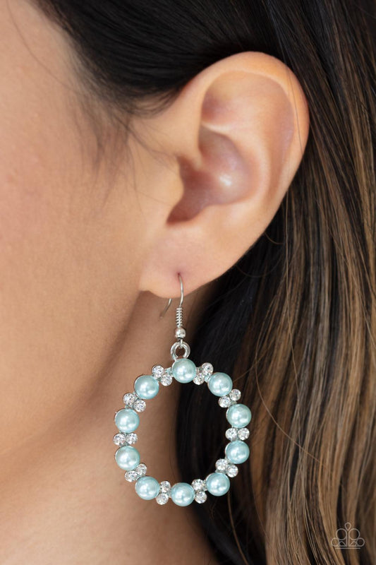 Paparazzi Accessories-Symphony Sparkle - Blue Earrings