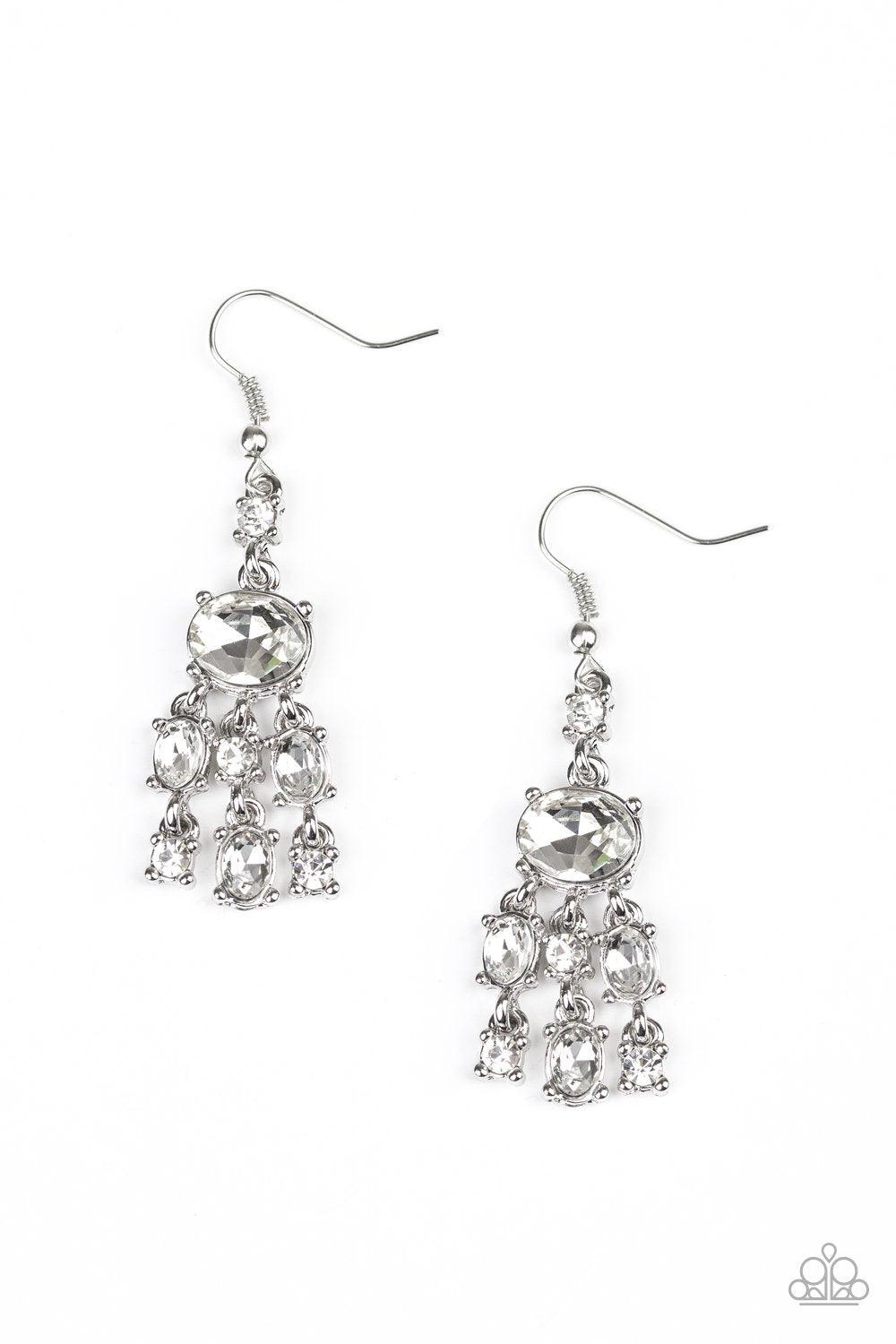 Paparazzi Accessories-Demurely Divine - White Earrings