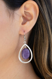 Paparazzi Accessories-Seasonal Simplicity - Purple Earrings