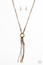 Paparazzi Accessories-Tasseled Trinket - Brass Necklace