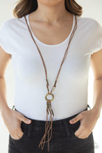 Paparazzi Accessories-Tasseled Trinket - Brass Necklace