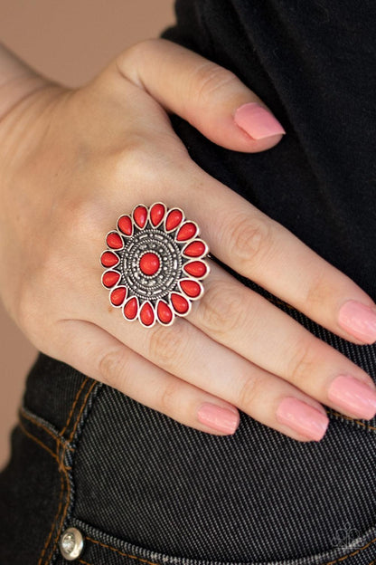 Paparazzi Accessories-Posy Paradise - Red Ring