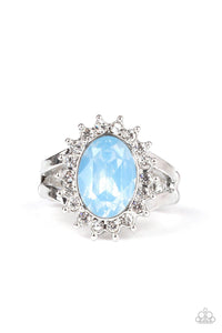Iridescently Illuminated Blue Ring - Jewelry by Bretta