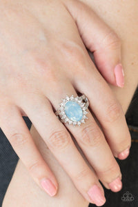 Iridescently Illuminated Blue Ring - Jewelry by Bretta