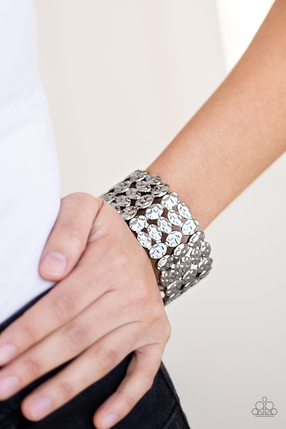 Paparazzi Accessories-Tectonic Texture - Black Bracelet