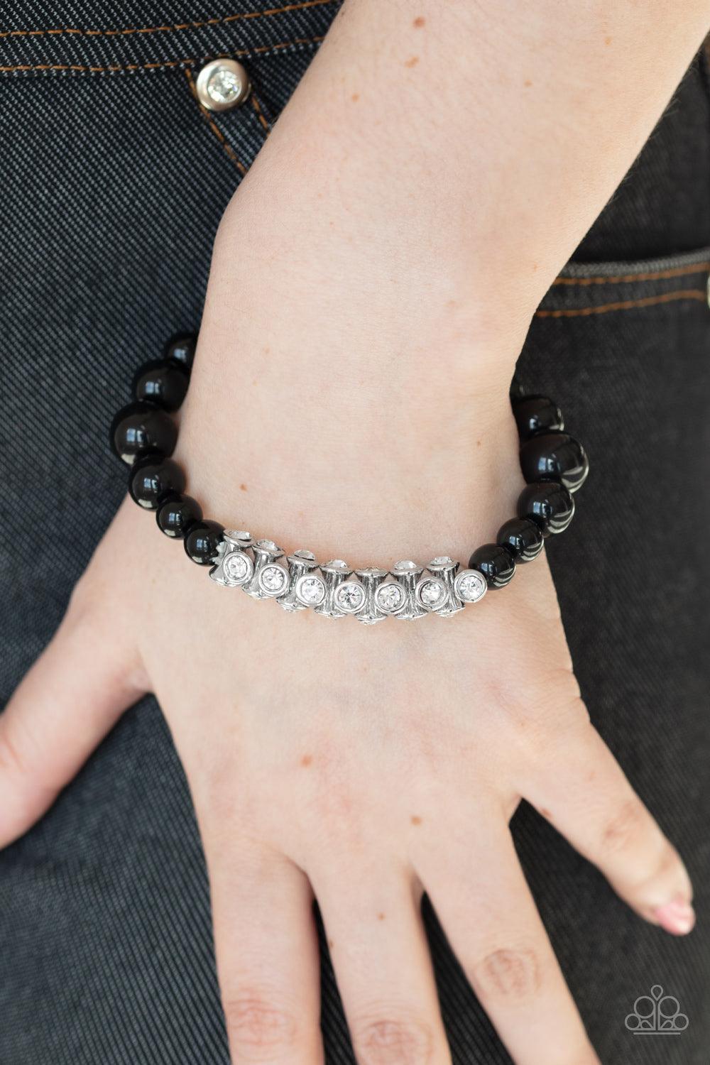 Paparazzi Accessories-Traffic-Stopping Sparkle - Black Bracelet