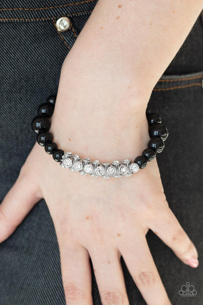 Paparazzi Accessories-Traffic-Stopping Sparkle - Black Bracelet