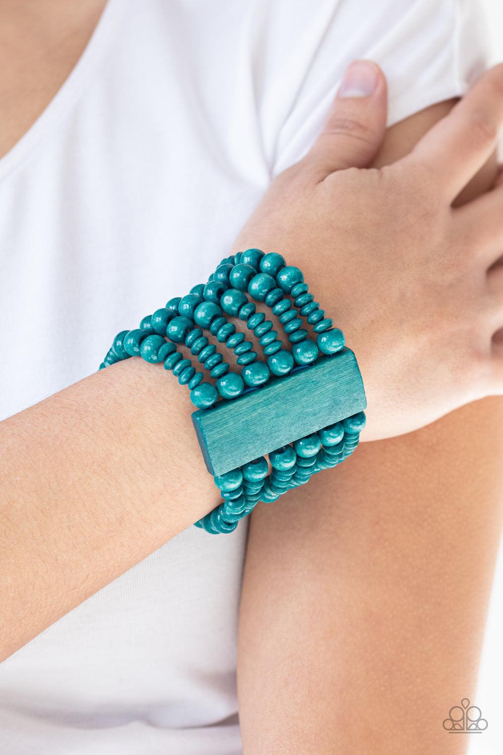 Paparazzi Accessories-Dont Stop BELIZE-ing - Blue Bracelet