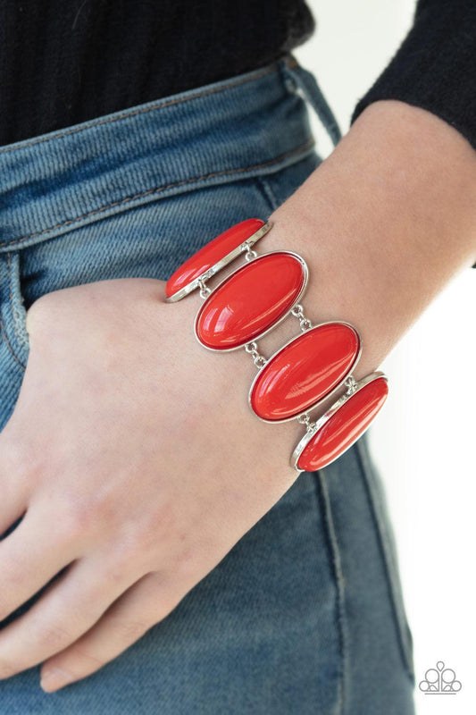 Paparazzi Accessories-Power Pop - Red Bracelet