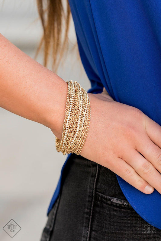 Paparazzi Accessories-Pour Me Another - Gold Bracelet