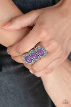 Paparazzi Accessories-Radiant Rubble - Purple Ring