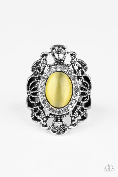 Paparazzi Accessories-Dashingly Dewy - Yellow Ring