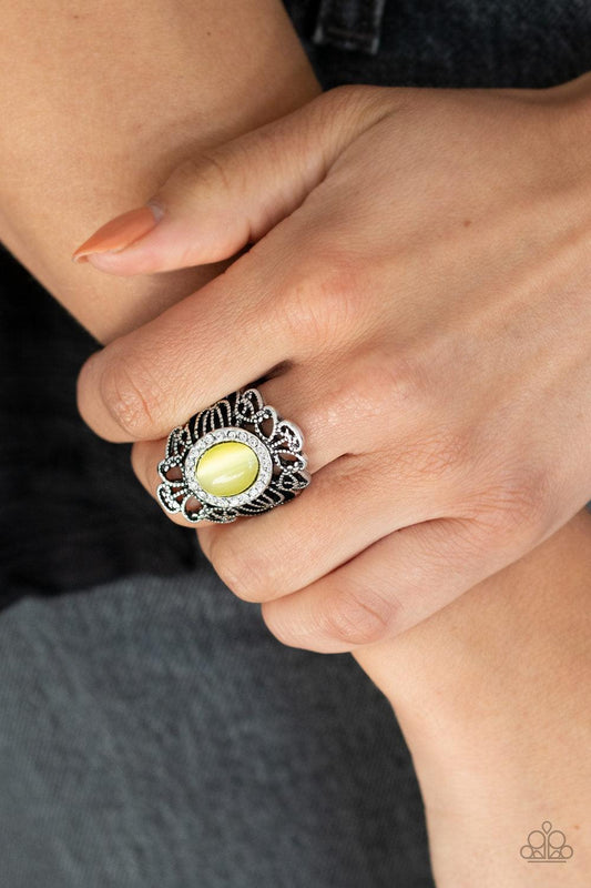 Paparazzi Accessories-Dashingly Dewy - Yellow Ring