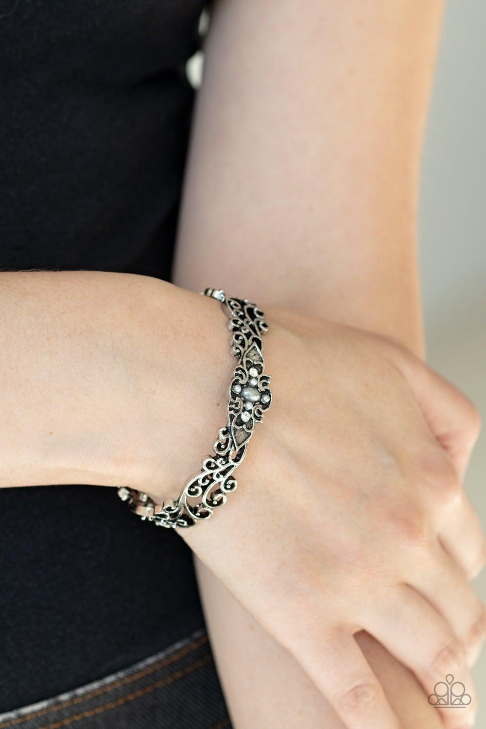 Paparazzi Accessories-Victorian Vines - Silver Bracelet