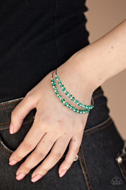 Paparazzi Accessories-Prismatic Posh - Green Bracelet