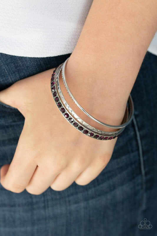 Paparazzi Accessories-Fearless Shimmer - Purple Bracelets
