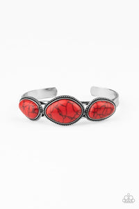 Paparazzi Accessories-Stone Solace - Red Bracelet