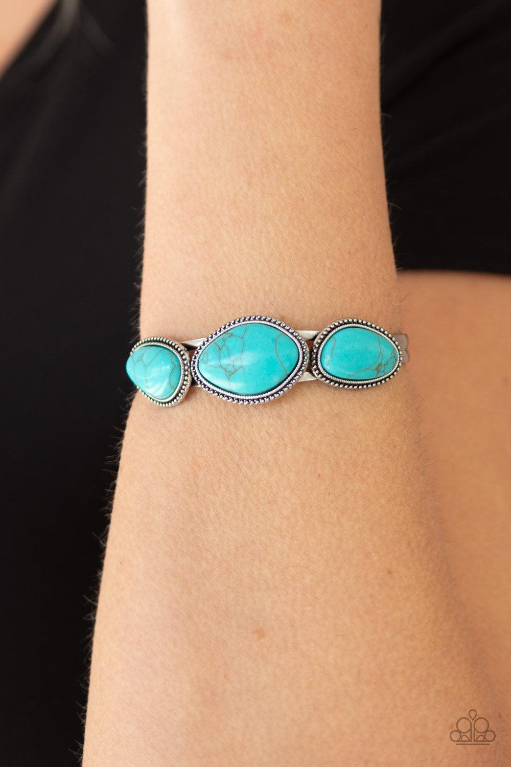 Paparazzi Accessories-Stone Solace - Blue Bracelet