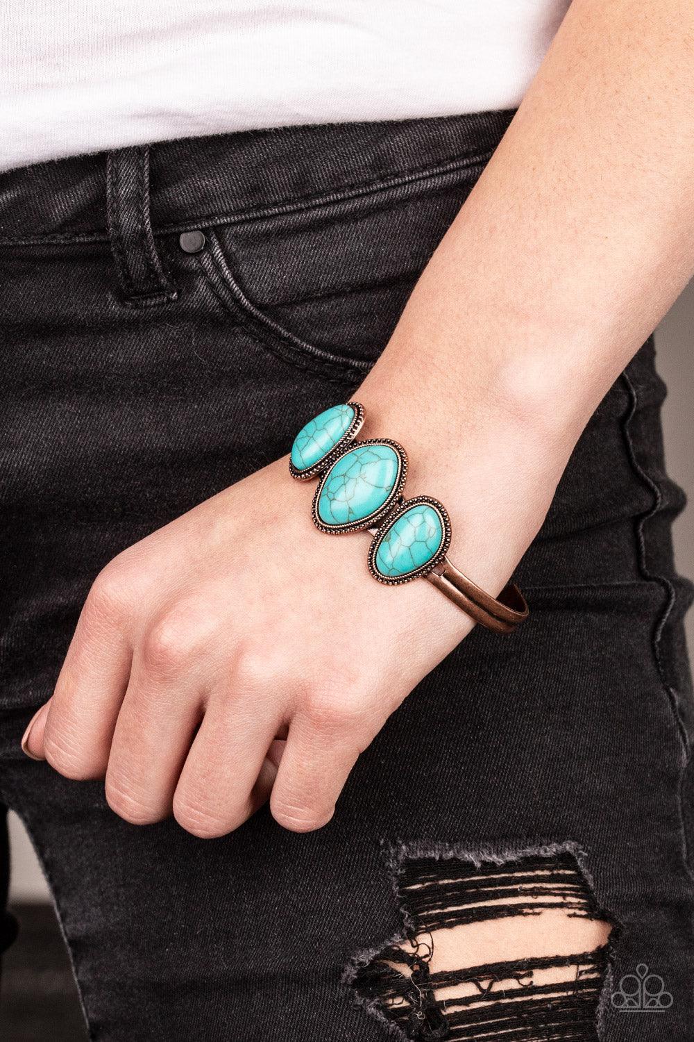 Paparazzi Accessories-Stone Shrine - Copper Bracelet
