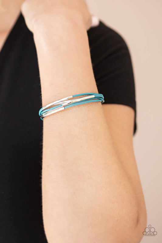 Power CORD Blue Bracelet - Jewelry by Bretta - Jewelry by Bretta