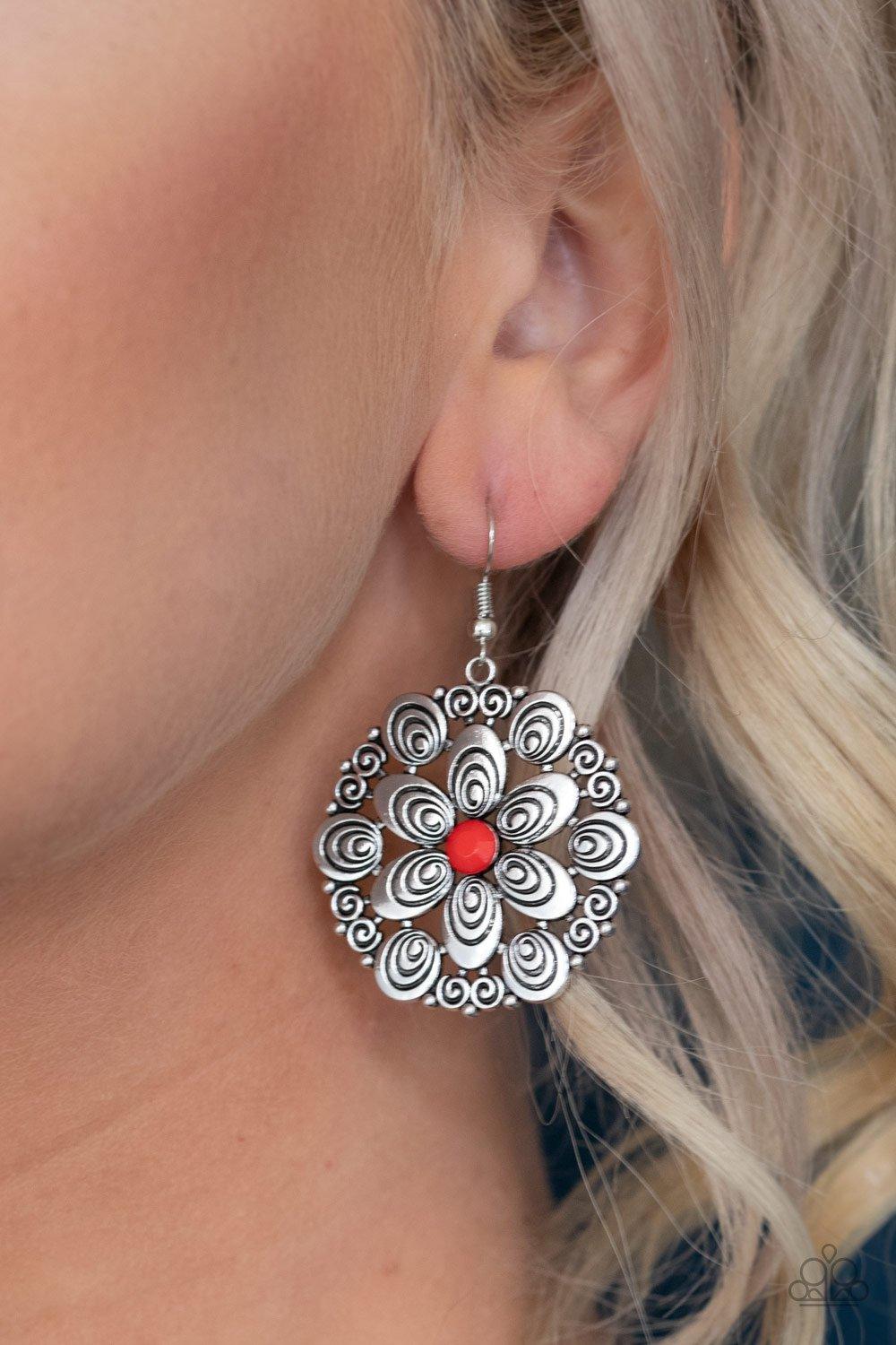Grove Groove Red Earrings - Jewelry by Bretta